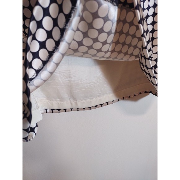 Banana Republic Women's 12 Silk Skirt Black White Career Wear Fashion - Picture 3 of 8